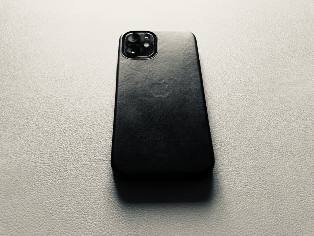 【新品】純正 iPhone 12 mini レザーケース・ブラック